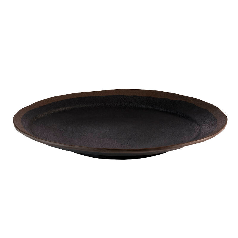 Bord plat 'Marone' - Ø280mm - Bruin - Van Erkel Winkelmaterialen