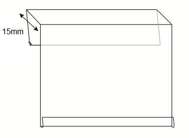 Broodrekhouder recht hangend - 15mm - 85x54mm - Van Erkel Winkelmaterialen