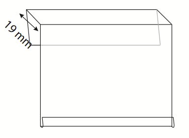 Broodrekhouder recht hangend - 12mm - 85x54mm - Van Erkel Winkelmaterialen