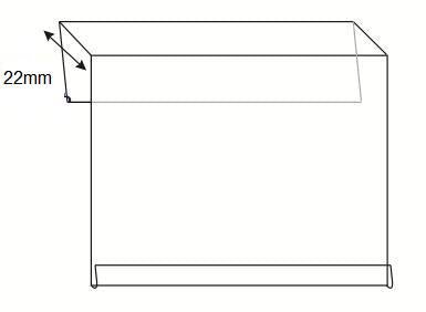 Broodrekhouder recht hangend - 22mm - 85x54mm - Van Erkel Winkelmaterialen