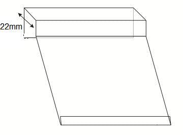 Broodrekhouder schuin hangend - 22mm - 85x54mm - Van Erkel Winkelmaterialen