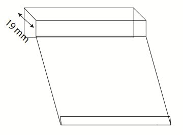 Broodrekhouder schuin hangend - 15mm - 85x54mm - Van Erkel Winkelmaterialen