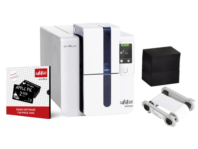 Cardprinter Edikio Duplex (pakket) - Evolis - Edikio Duplex - Van Erkel Winkelmaterialen