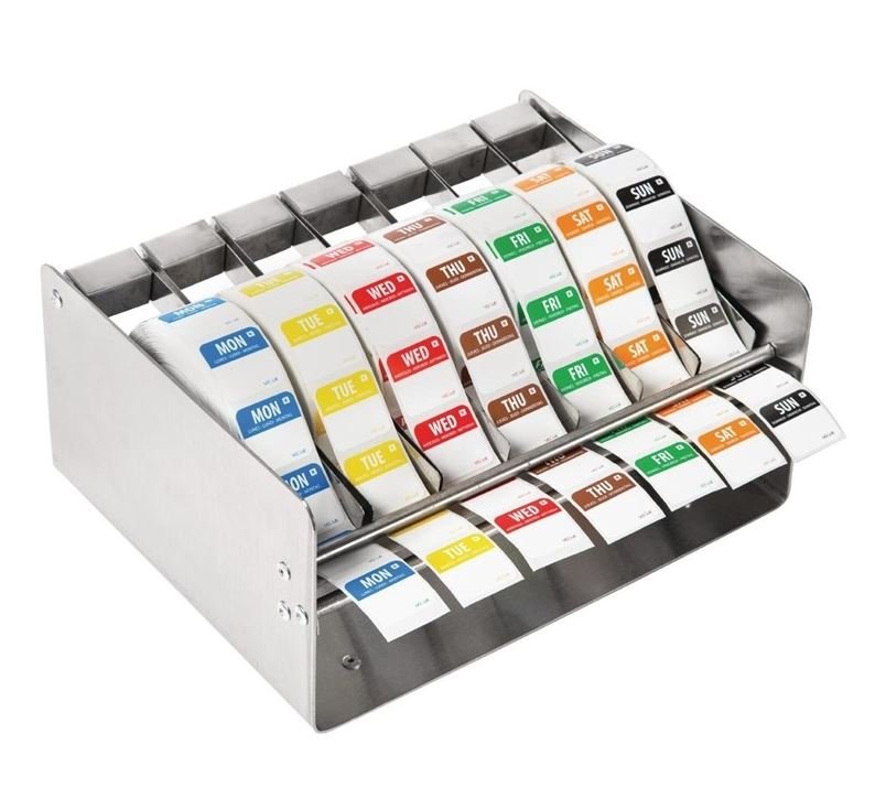 Dispenser voor daglabels - 237x190x1210mm - RVS - Van Erkel Winkelmaterialen
