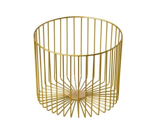 Draadmand rond - Ø280mm - Goud - Van Erkel Winkelmaterialen