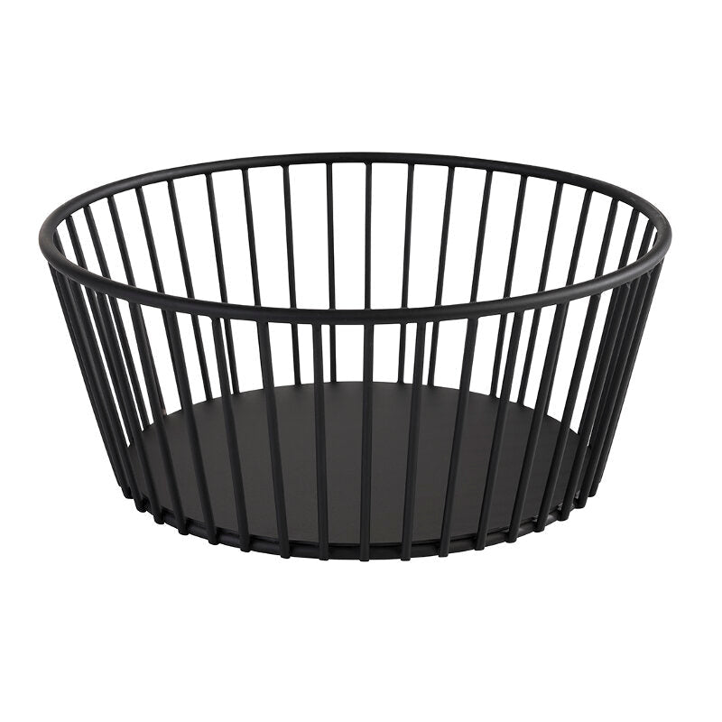 Draadmand rond 'Urban' - Ø200x85mm - Zwart - Van Erkel Winkelmaterialen