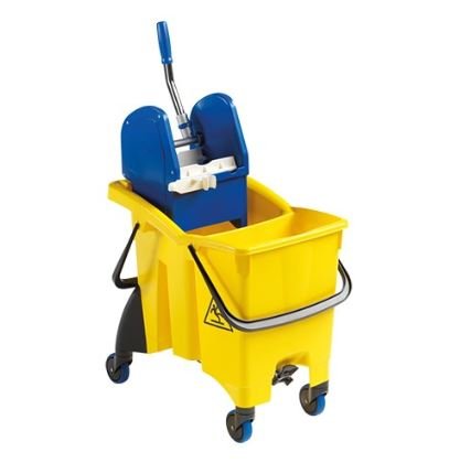Dweildroogwagen (2x 30L) - Geel - Van Erkel Winkelmaterialen