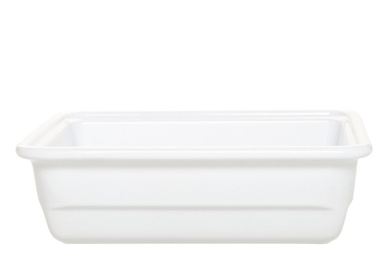 Emile Henry aardewerk schaal - 325x265x100mm (GN1/2) - Wit - Van Erkel Winkelmaterialen