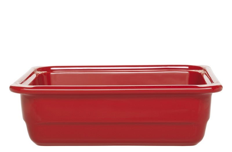 Emile Henry aardewerk schaal - 325x265x100mm (GN1/2) - Rood - Van Erkel Winkelmaterialen