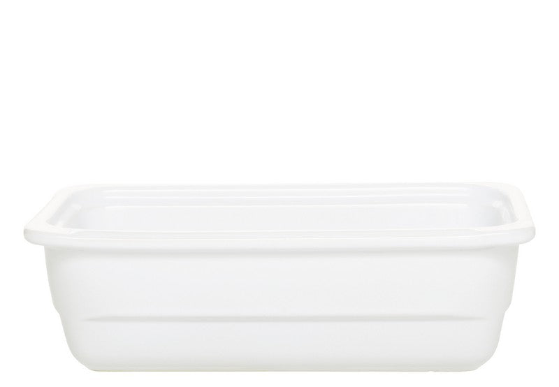 Emile Henry aardewerk schaal - 325x176x100mm (GN1/3) - Wit - Van Erkel Winkelmaterialen