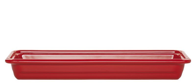 Emile Henry aardewerk schaal - 530x162x65mm (GN2/4) - Rood - Van Erkel Winkelmaterialen