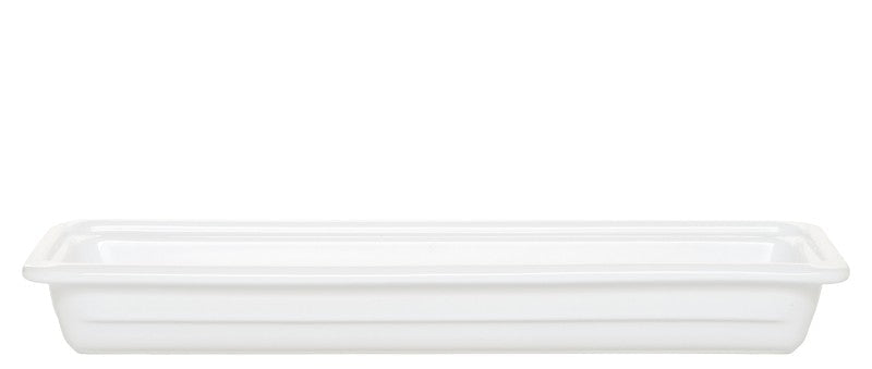 Emile Henry aardewerk schaal - 530x162x65mm (GN2/4) - Wit - Van Erkel Winkelmaterialen