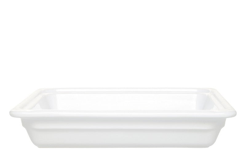 Emile Henry aardewerk schaal - 345x325x65mm (GN2/3) - Wit - Van Erkel Winkelmaterialen