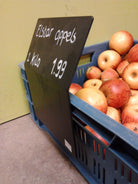 Groentekrat krijtbord - 140x195mm - Zwart - Van Erkel Winkelmaterialen
