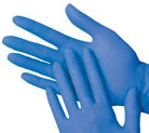 *Handschoenen Latex (gepoederd) - L - Blauw - Van Erkel Winkelmaterialen