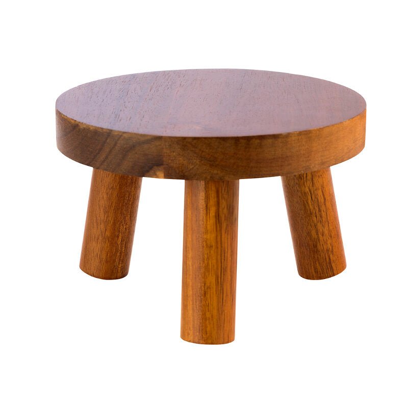 Houten plateau "Krukje" - Ø150x100mm - Van Erkel Winkelmaterialen
