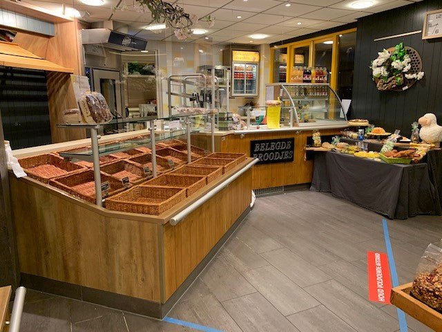 Hygiëne toonbank hangschot - 1250x625mm - Van Erkel Winkelmaterialen