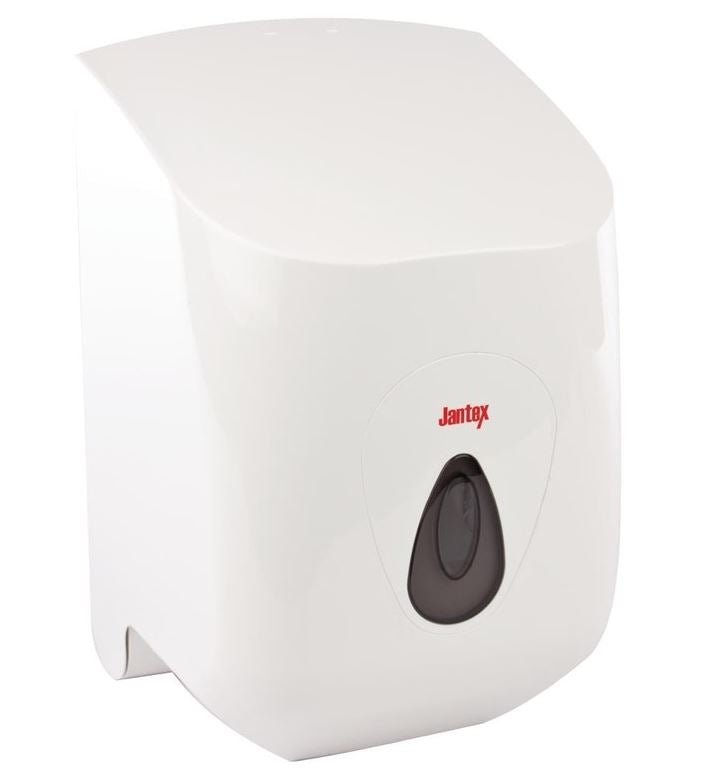 *Jantex centrefeed handdoekdispenser groot - 350x230x235mm - Wit - Van Erkel Winkelmaterialen