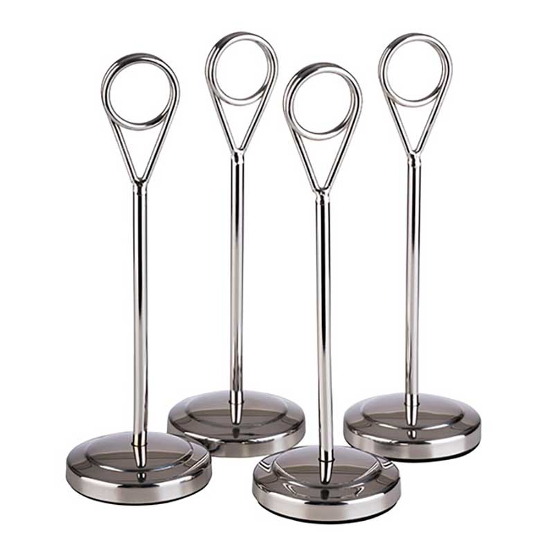 Kaarthouder (4st) - 155mm - Zilver - Van Erkel Winkelmaterialen