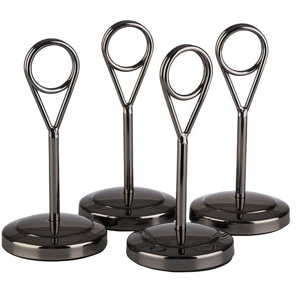 Kaarthouder (4st) - 105mm - Zwart - Van Erkel Winkelmaterialen