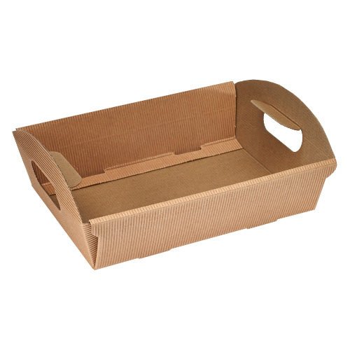 Karton bruin kistje met greep - 220x160x60mm - Bruin - Van Erkel Winkelmaterialen