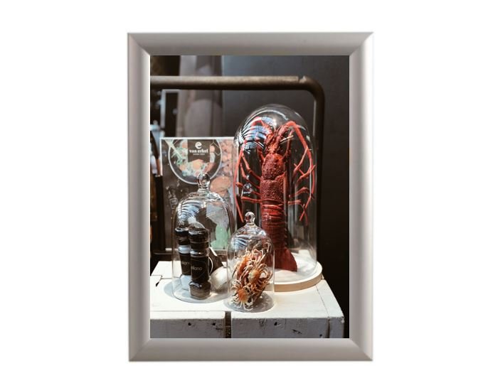 Kliklijst Alu. binnengebruik - 210x297mm (A4) - Zilver - Van Erkel Winkelmaterialen