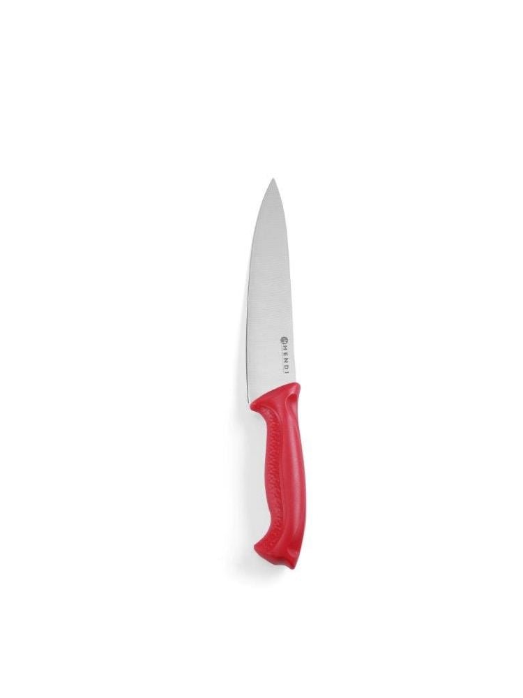 Koksmes Hendi (rauw vlees) - 180/320mm - Rood - Van Erkel Winkelmaterialen