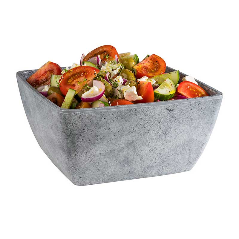 Kom "Beton" - 250x250x120mm - 3.0L - Van Erkel Winkelmaterialen
