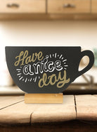 Krijt tafelstandaard "Koffiekop" - 213x335x60mm - Van Erkel Winkelmaterialen