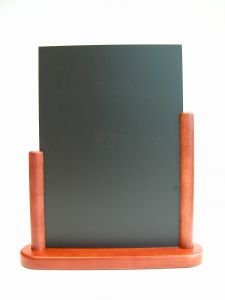Krijt tafelstandaard mahonie - 105x148mm (A6) - Mahonie - Van Erkel Winkelmaterialen