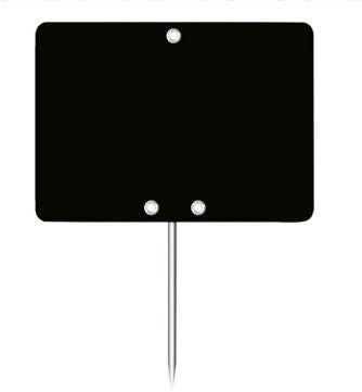 Krijtbordje op prikker, zwart (10st) - 105x70mm - Van Erkel Winkelmaterialen