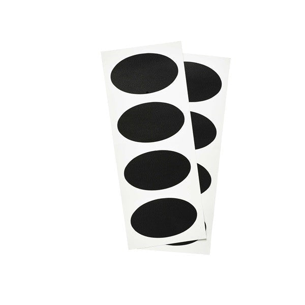 Krijtstickers ovaal - 80x50x50x2mm - Zwart - Van Erkel Winkelmaterialen