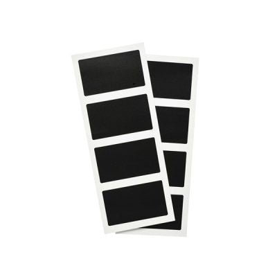 Krijtstickers rechthoek - 80x50x50x2mm - Zwart - Van Erkel Winkelmaterialen