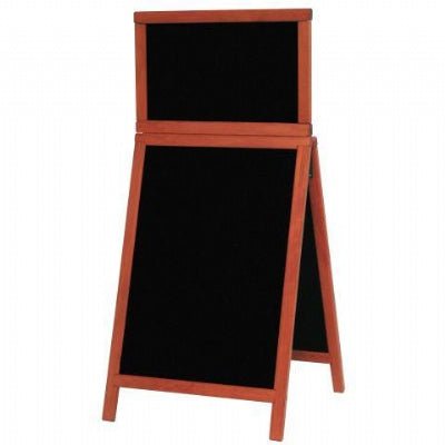Krijtstoepbord Deluxe Mahonie (incl.topbord) - 1215x550mm (9.8kg) - Bruin - Van Erkel Winkelmaterialen