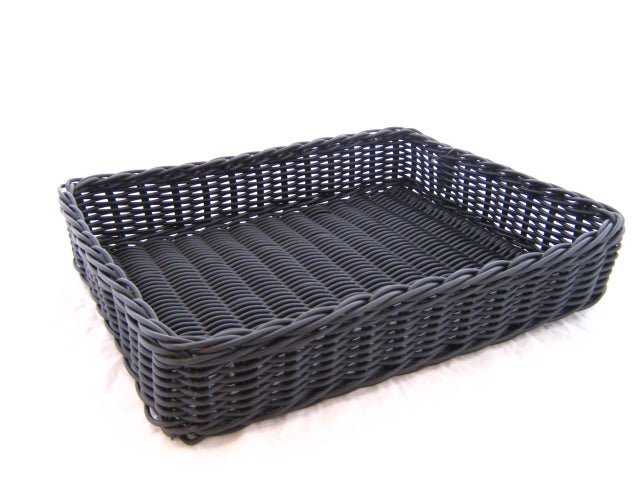 Kunststof broodmand - 600x400x100mm - Zwart - Van Erkel Winkelmaterialen