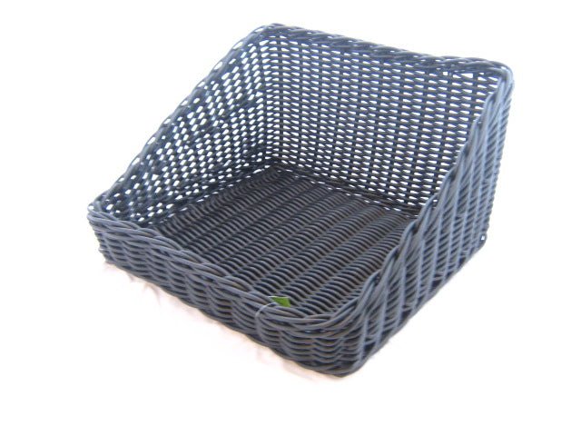 Kunststof broodmand schuin - 380x400mm - Zwart - Van Erkel Winkelmaterialen