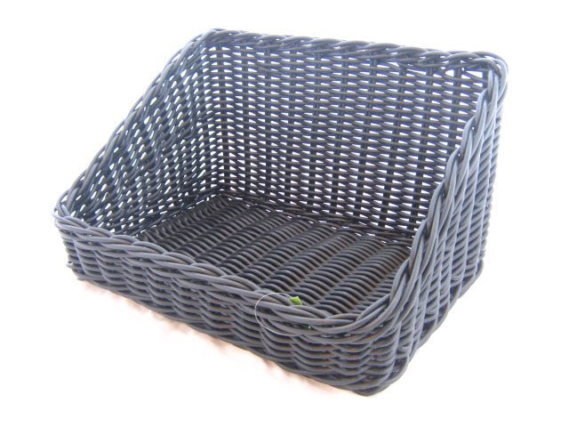 Kunststof broodmand schuin - 590x400mm - Zwart - Van Erkel Winkelmaterialen