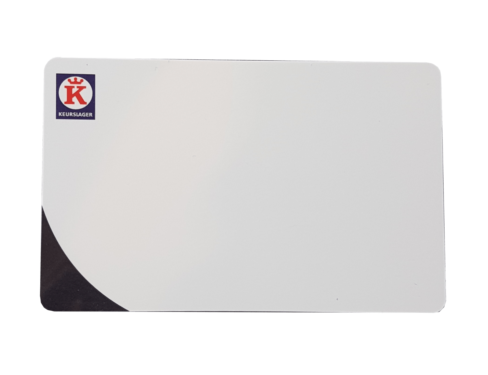 Kunststof kaarten Keurslager (zwart hoekje) - 85x54mm - Van Erkel Winkelmaterialen