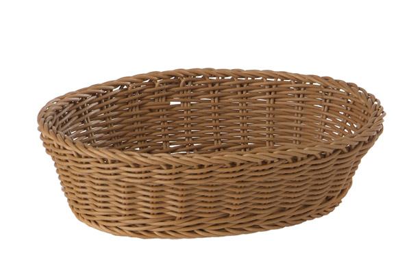 Kunststof mand ovaal 'Profiline' - 250x190x65mm - Beige - Van Erkel Winkelmaterialen