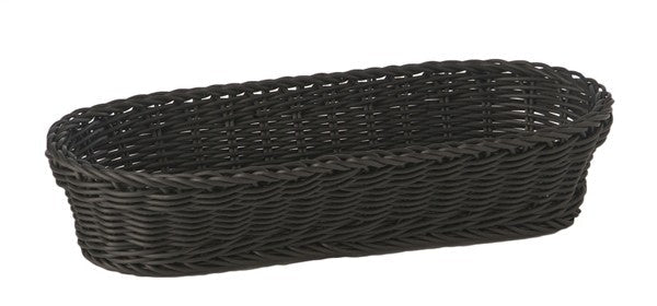 Kunststof mand ovaal 'Profiline' - 280x160x80mm - Zwart - Van Erkel Winkelmaterialen