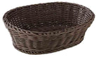 Kunststof mand ovaal 'Profiline' - 250x190x65mm - Bruin - Van Erkel Winkelmaterialen