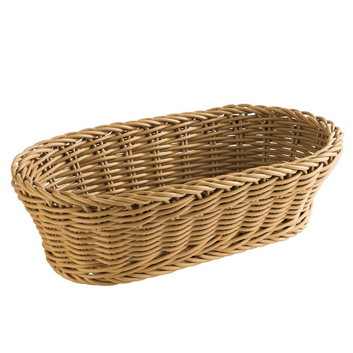 Kunststof mand ovaal 'Profiline' - 280x160x80mm - Beige - Van Erkel Winkelmaterialen