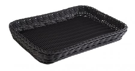 Kunststof mand 'Profiline' - 400x300x50mm - Zwart - Van Erkel Winkelmaterialen