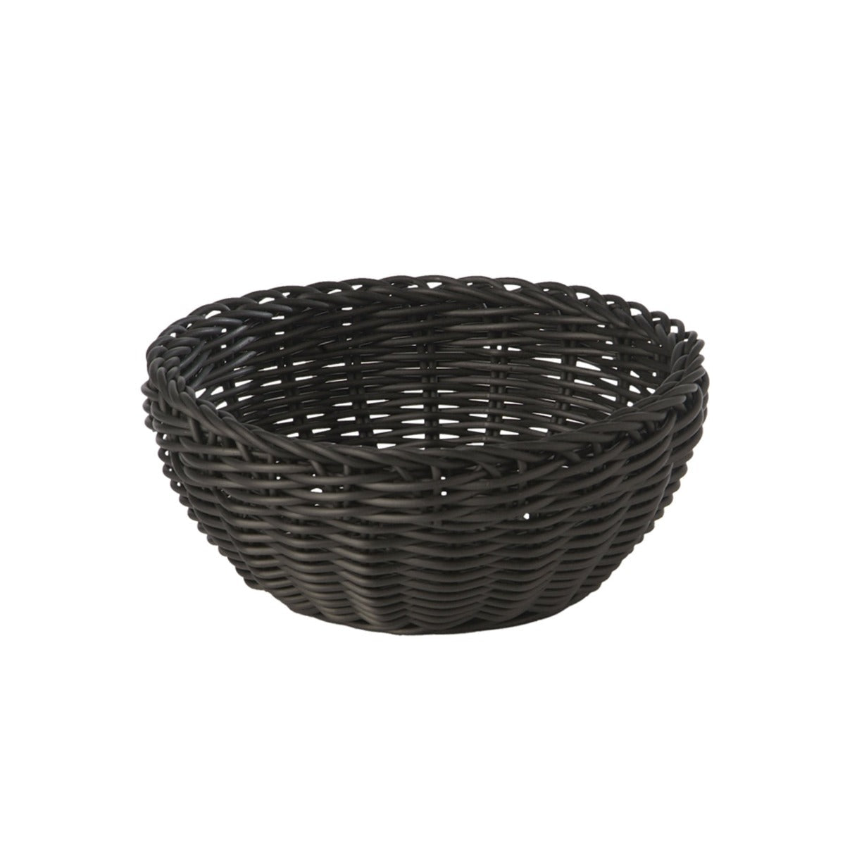 Kunststof mand rond 'Profiline' - Ø200x80mm - Zwart - Van Erkel Winkelmaterialen