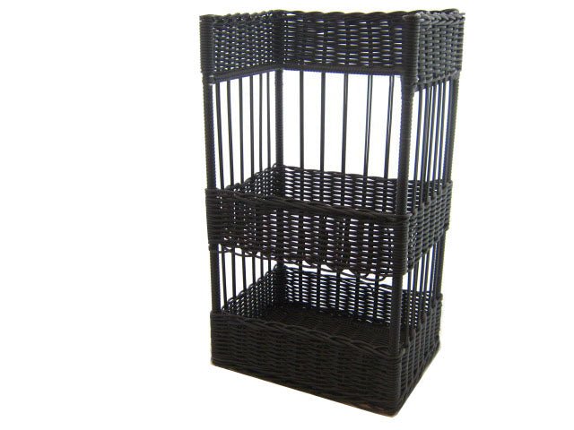 Kunststof stokbroodmand recht - 400x300x700mm - Zwart - Van Erkel Winkelmaterialen