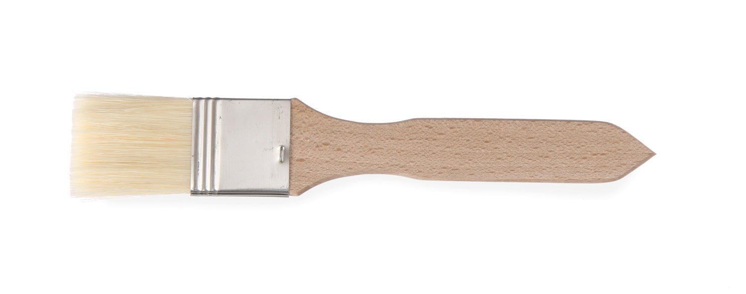 Kwast met houten steel (2st) - 210x40mm - Van Erkel Winkelmaterialen