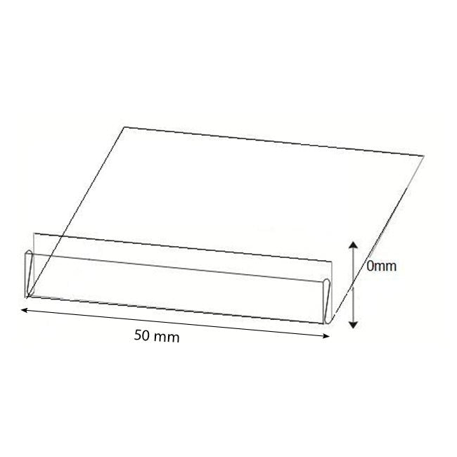 L-standaard 50mm breed (10st) - 0mm - Van Erkel Winkelmaterialen