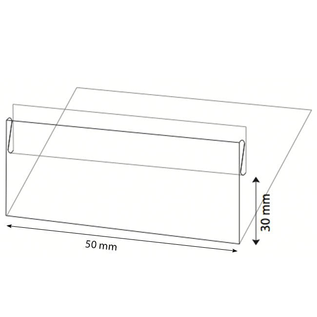 L-standaard 50mm breed (10st) - 30mm - Van Erkel Winkelmaterialen