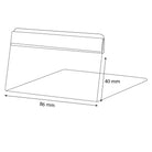 L-standaard 86mm (10st) - 40mm - Kunststof - Van Erkel Winkelmaterialen