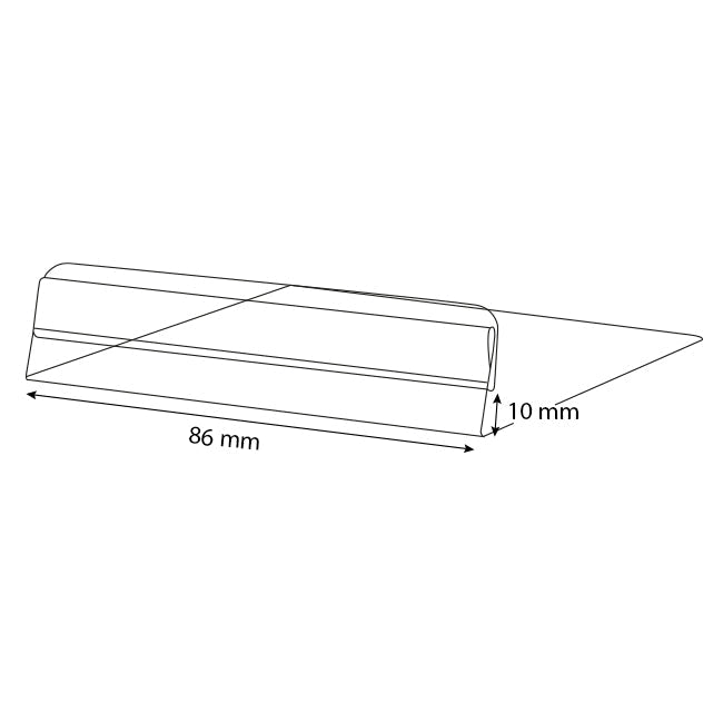 L-standaard 86mm (10st) - 10mm - Kunststof - Van Erkel Winkelmaterialen